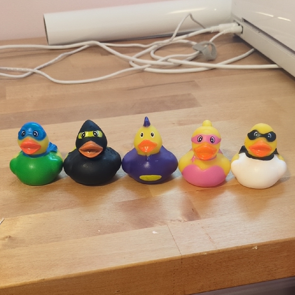 Colorful Superhero Rubber Duck Set for Kids